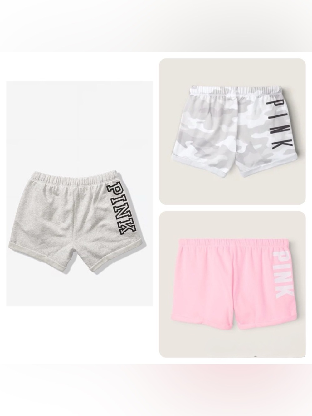 PINK Everyday Lounge Boyfriend Shorts Bundle